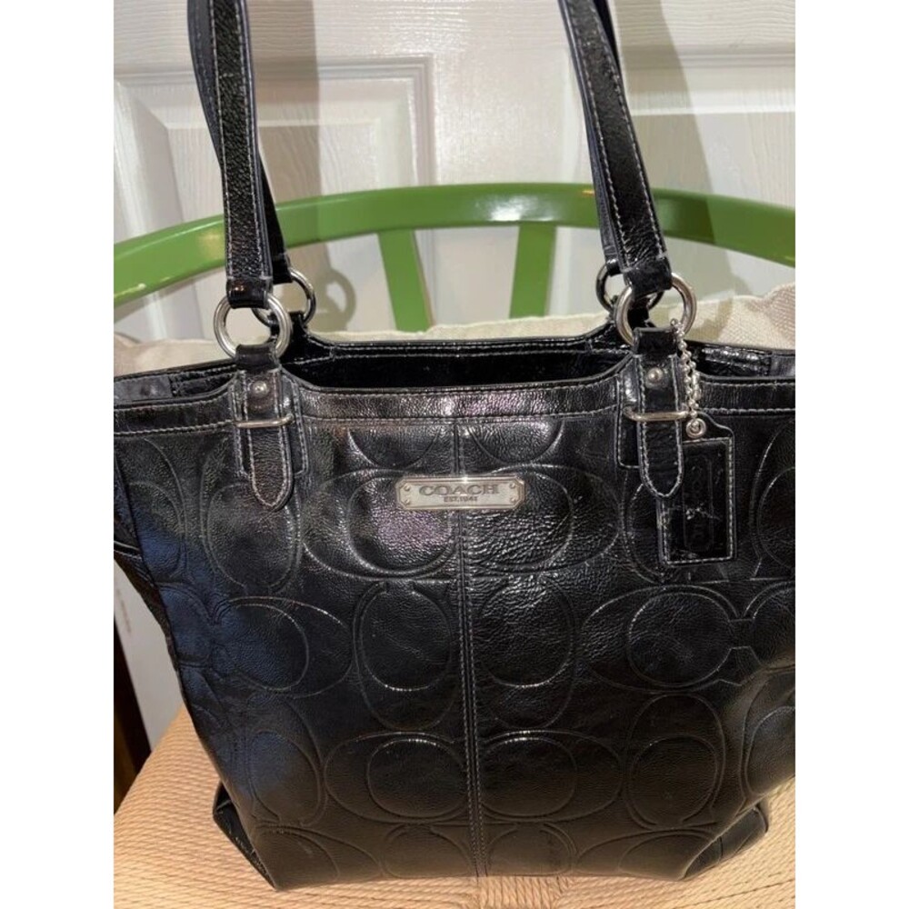 Coach Vintage Black Patent Leather Tote